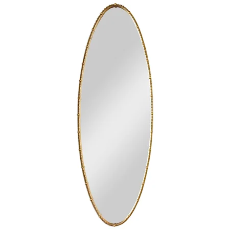 Hadea Gold Oval Mirror